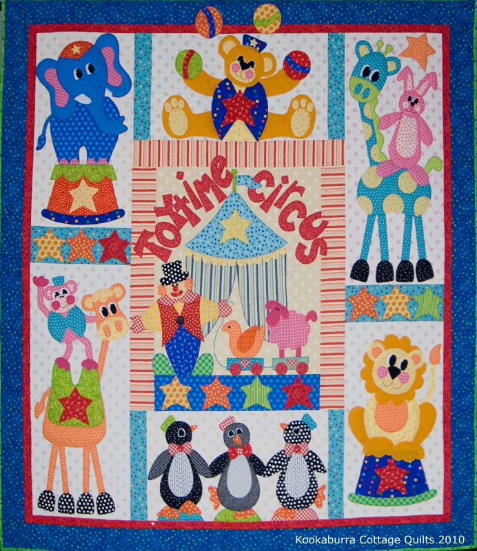 Toytime Circus Pattern Only Kookaburra Cottage Quilts